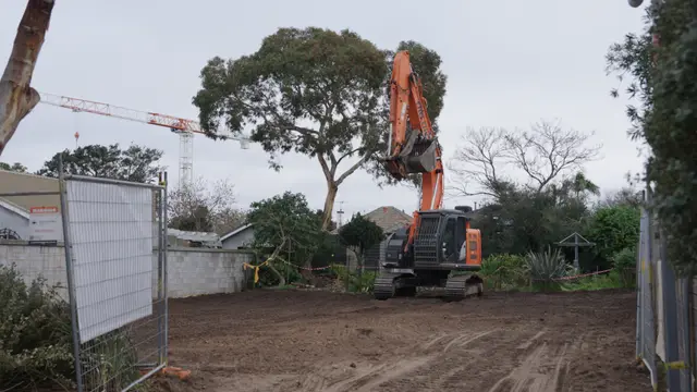 Brick veneer house demolition in Moorabbin: during demolition