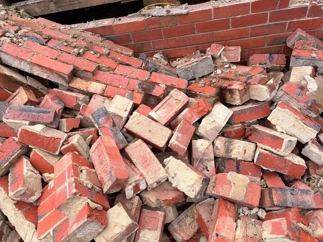 Brick veneer house demolition in Nunawadding: during demolition (photo 2)